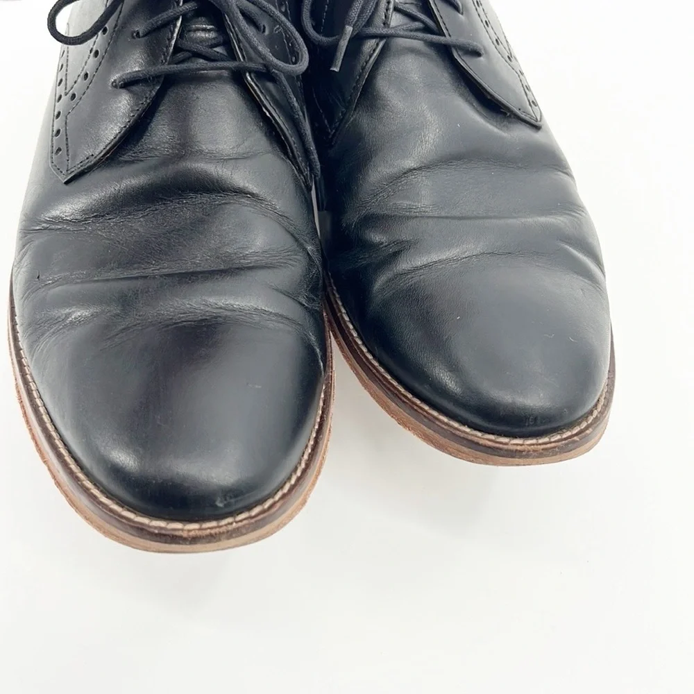 Johnston & Murphy Leather Conard Cap Toe Oxfords Black size 9.5